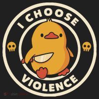 I Choose Violence Funny Duck By Tobe Fonseca Hat thumb 2