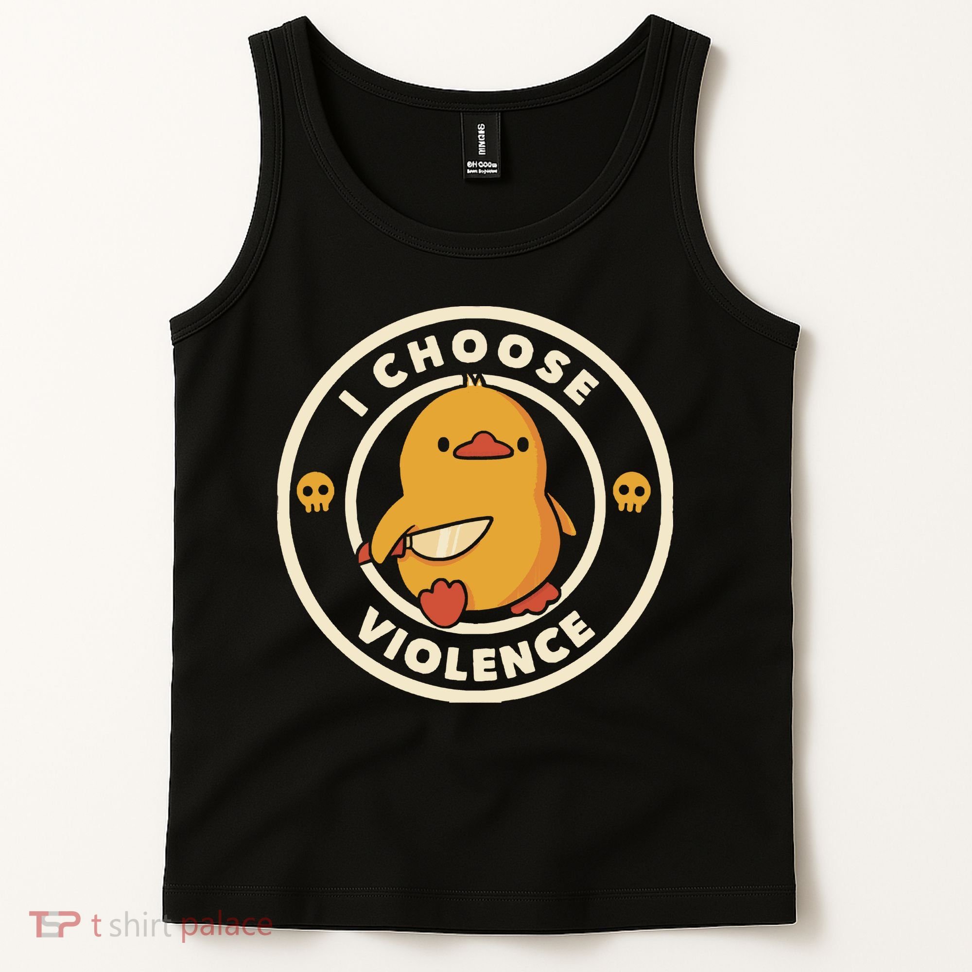 I Choose Violence Funny Duck By Tobe Fonseca Tank Top