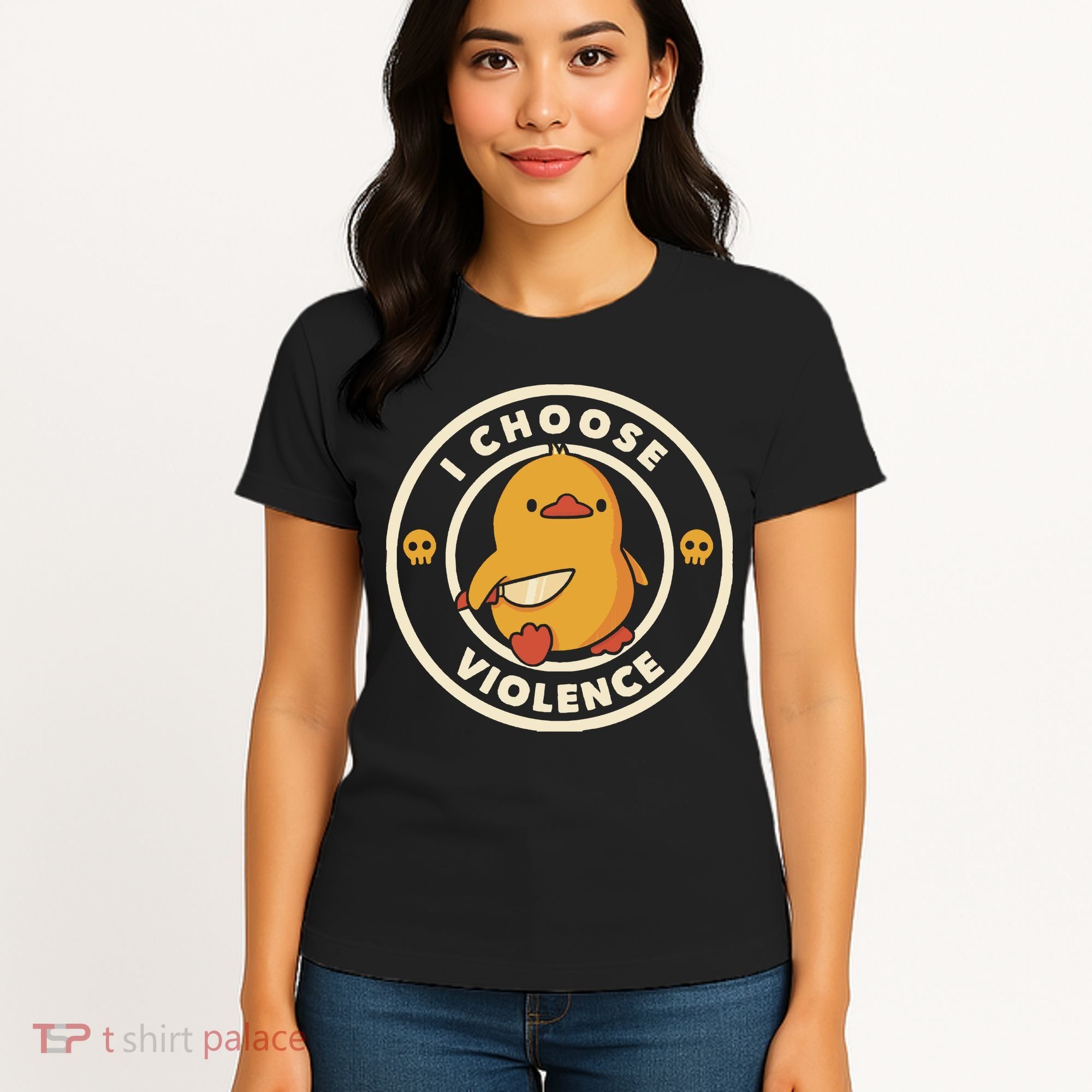 I Choose Violence Funny Duck By Tobe Fonseca Women's T-Shirt