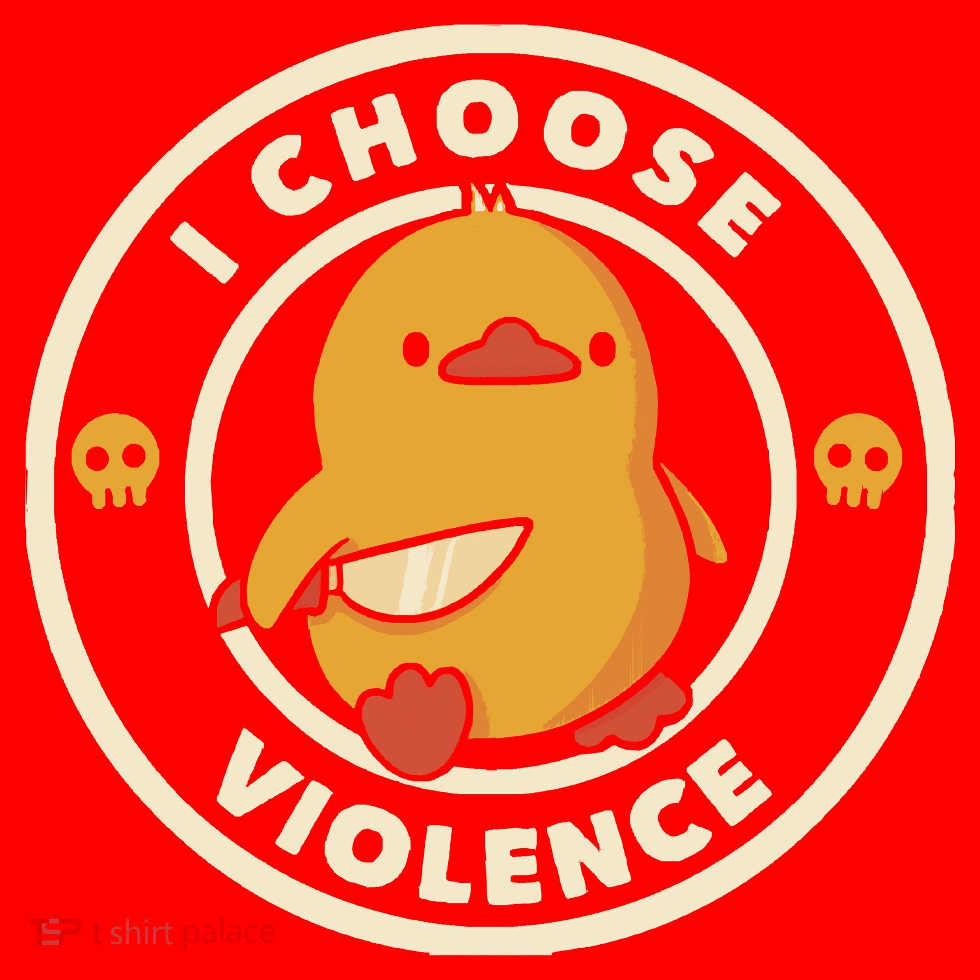 I Choose Violence Funny Duck By Tobe Fonseca Santa Hat