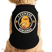 I Choose Violence Funny Duck Doggie Tank thumb 0