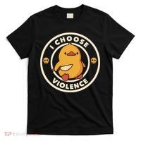 I Choose Violence Funny Duck T-Shirt thumb 0