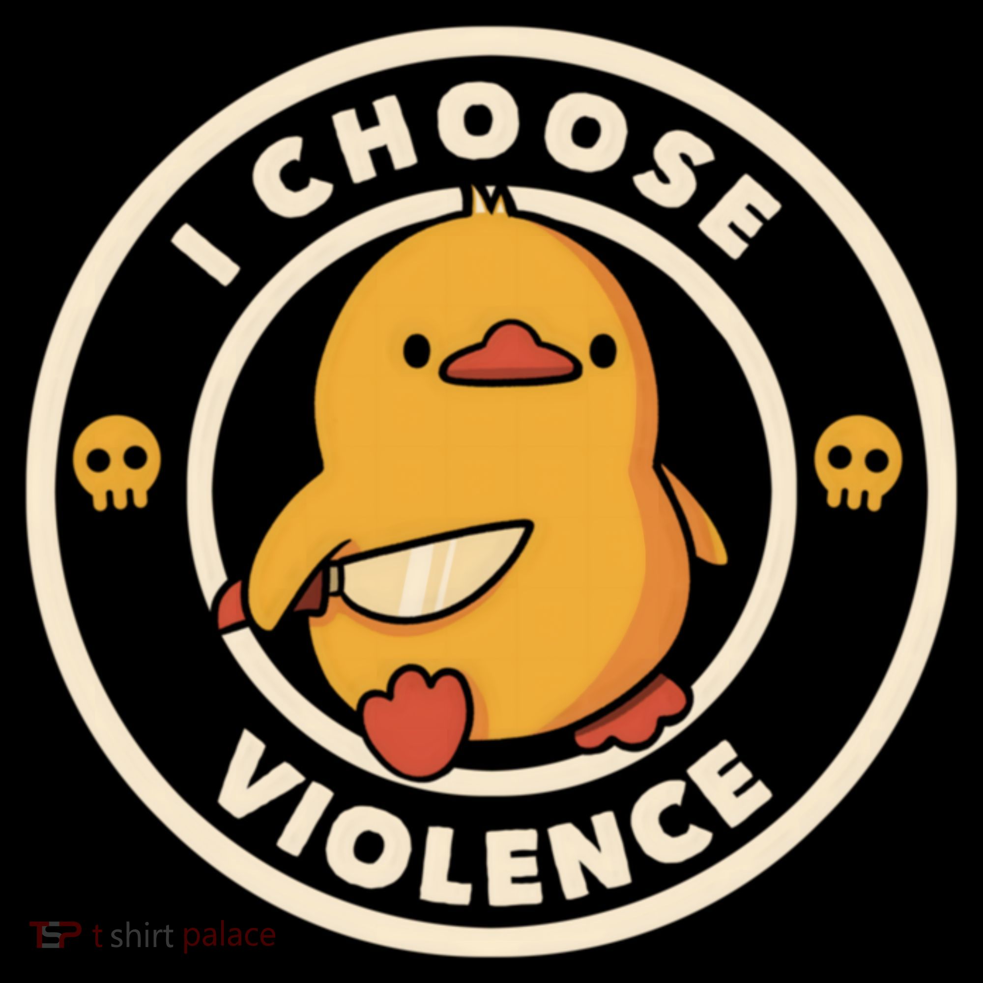 I Choose Violence Funny Duck Button