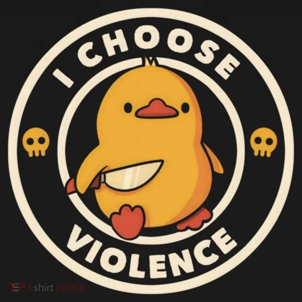 I Choose Violence Funny Duck Toddler Hoodie
