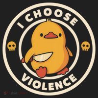 I Choose Violence Funny Duck Golf Towel thumb 3