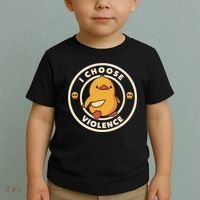 I Choose Violence Funny Duck Toddler T-Shirt thumb 2