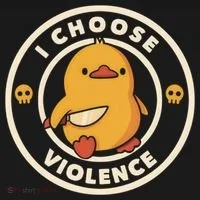 I Choose Violence Funny Duck Women's T-Shirt thumb 6