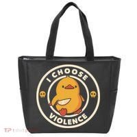 I Choose Violence Funny Duck Tote Bag thumb 0