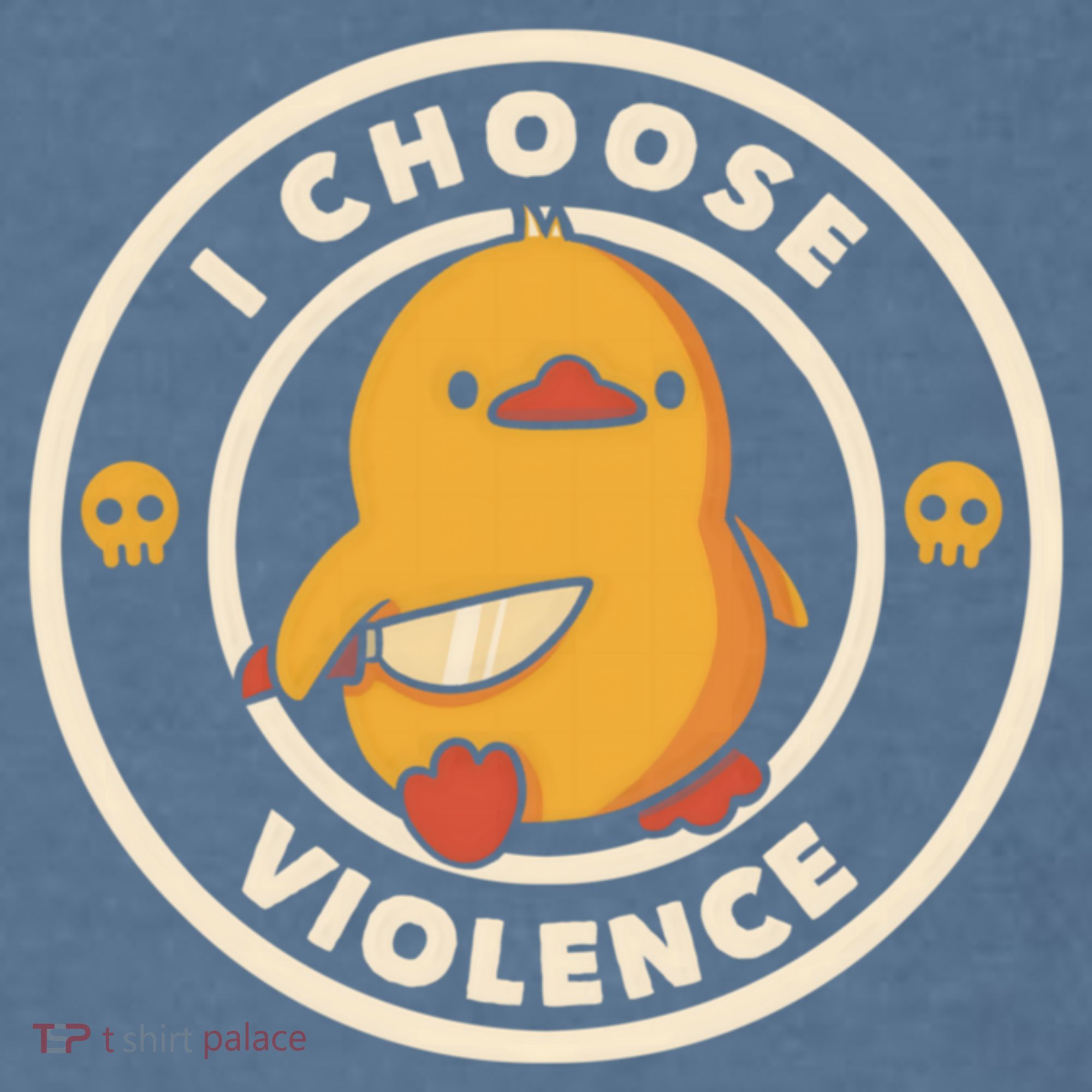 I Choose Violence Funny Duck Comfort Colors Garment-Dyed Hooded Sweatshirt