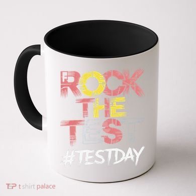 Inspire Confidence With Rock The Test Design For School Coffee Mug