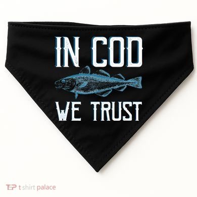 In COD We Trust Funny Fishing Portuguese Pride USA-Made Doggie Bandana