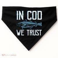 In COD We Trust Funny Fishing Portuguese Pride USA-Made Doggie Bandana thumb 0