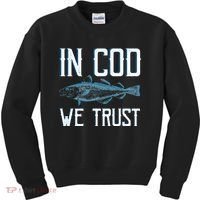 In COD We Trust Funny Fishing Portuguese Pride Kids Sweatshirt thumb 0