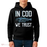 In COD We Trust Funny Fishing Portuguese Pride Kids Hoodie thumb 4