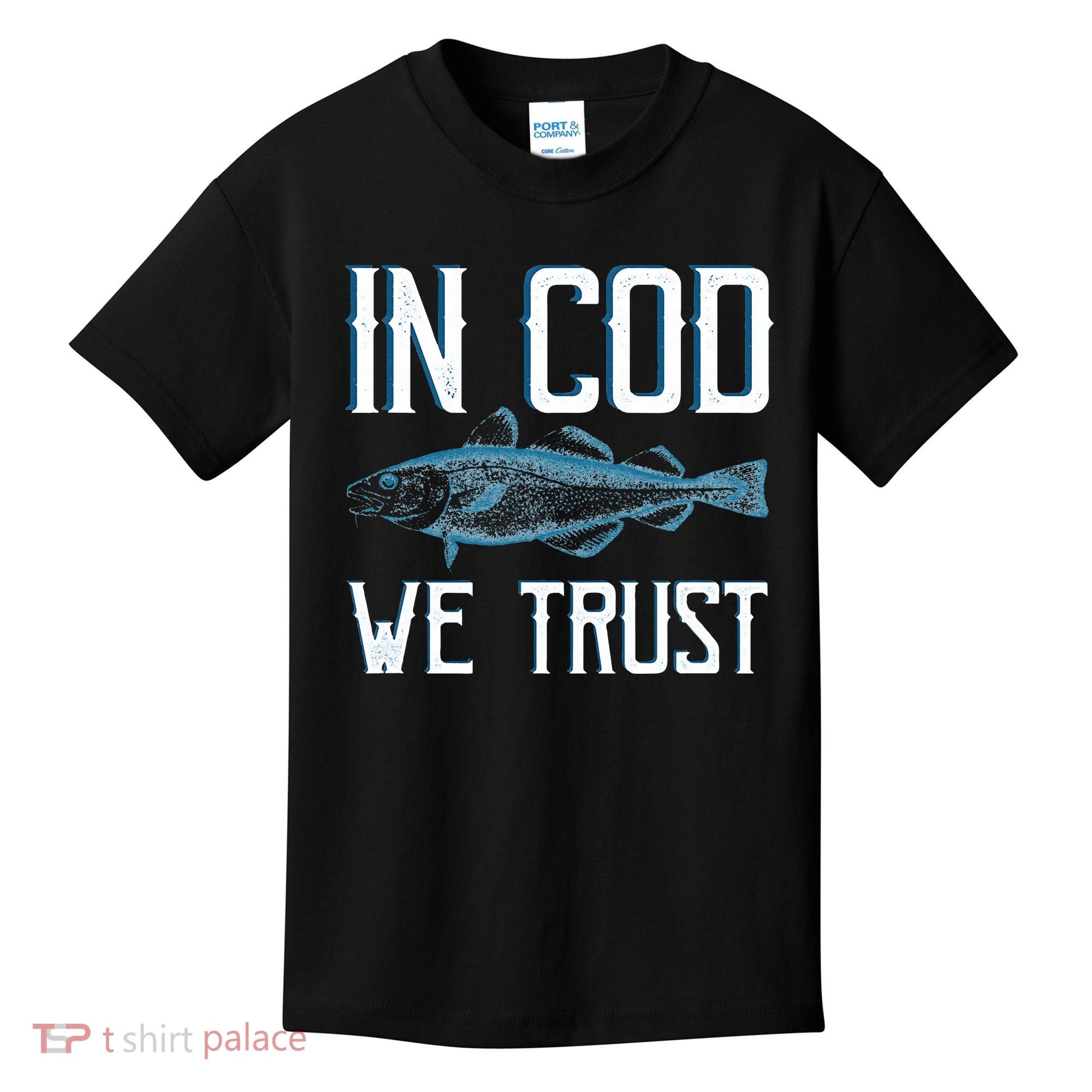 In COD We Trust Funny Fishing Portuguese Pride Kids T-Shirt