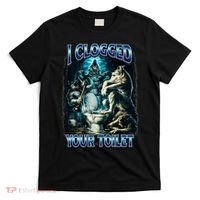 I Clogged Your Toilet Funny Alpha Wolf Brainrot T-Shirt thumb 0