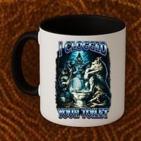 I Clogged Your Toilet Funny Alpha Wolf Brainrot Coffee Mug thumb 2