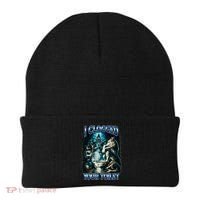 I Clogged Your Toilet Funny Alpha Wolf Brainrot Beanie thumb 0