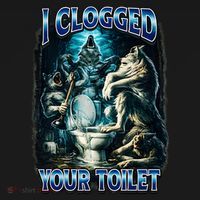I Clogged Your Toilet Funny Alpha Wolf Brainrot Women's Hoodie thumb 2
