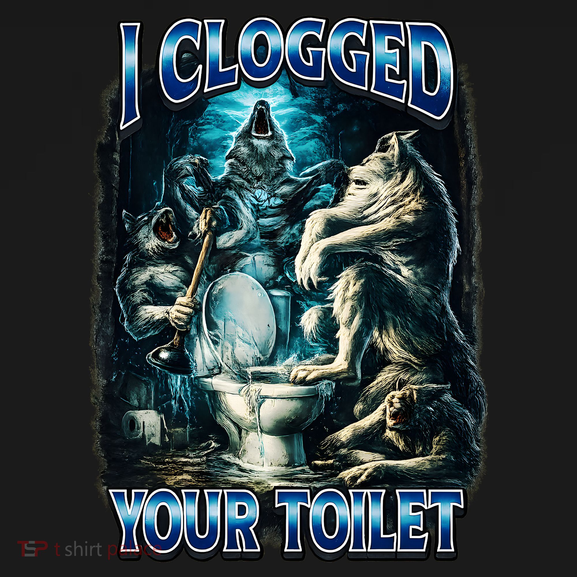 I Clogged Your Toilet Funny Alpha Wolf Brainrot Women's Tank Top