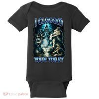 I Clogged Your Toilet Funny Alpha Wolf Brainrot Baby Bodysuit thumb 0