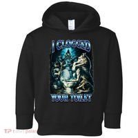 I Clogged Your Toilet Funny Alpha Wolf Brainrot Toddler Hoodie thumb 0