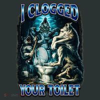 I Clogged Your Toilet Funny Alpha Wolf Brainrot Infant Baby Jersey Bodysuit thumb 2