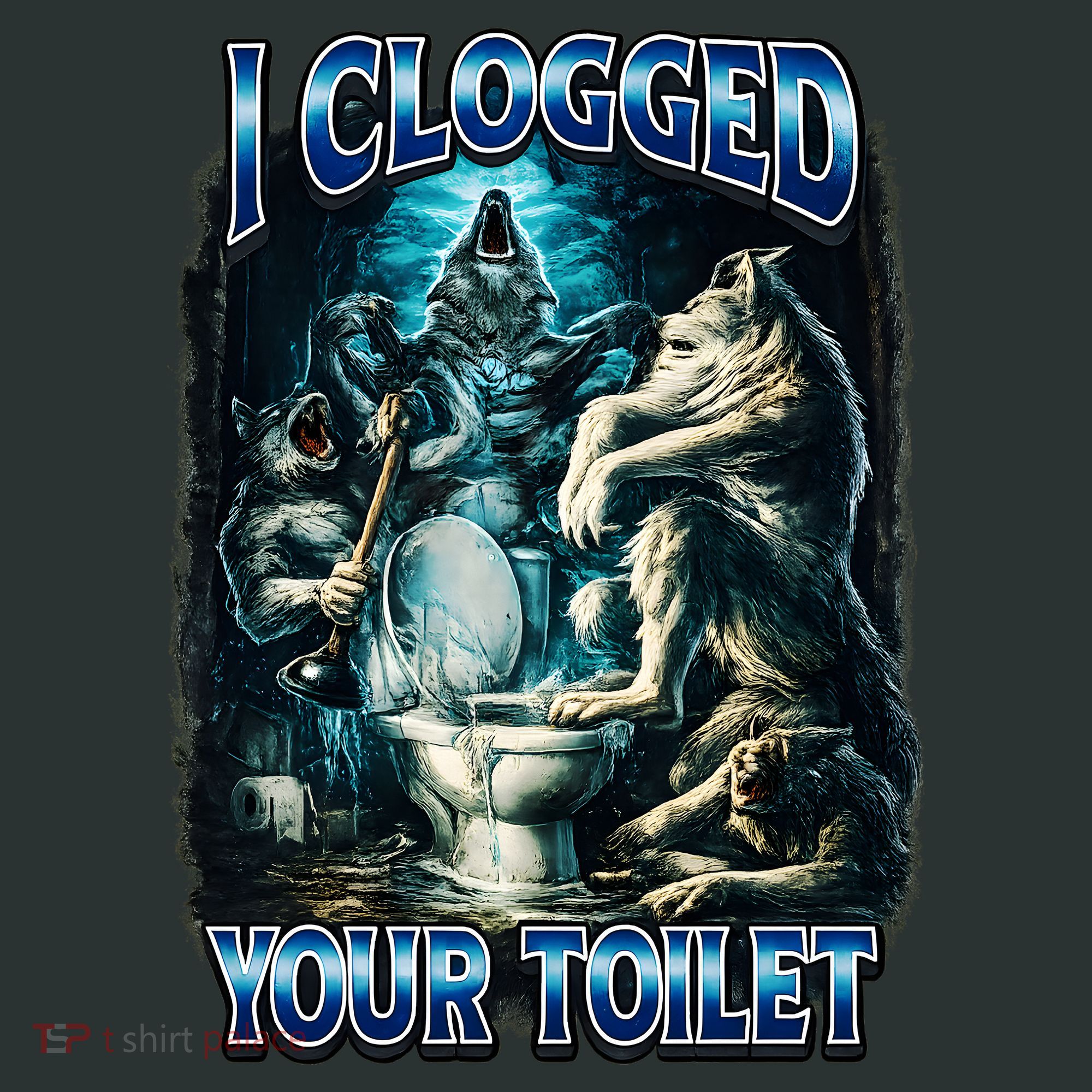 I Clogged Your Toilet Funny Alpha Wolf Brainrot Infant Baby Jersey Bodysuit