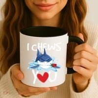 I Chews You Shark Lovers Wildlife Marine Biologist Science Coffee Mug thumb 3