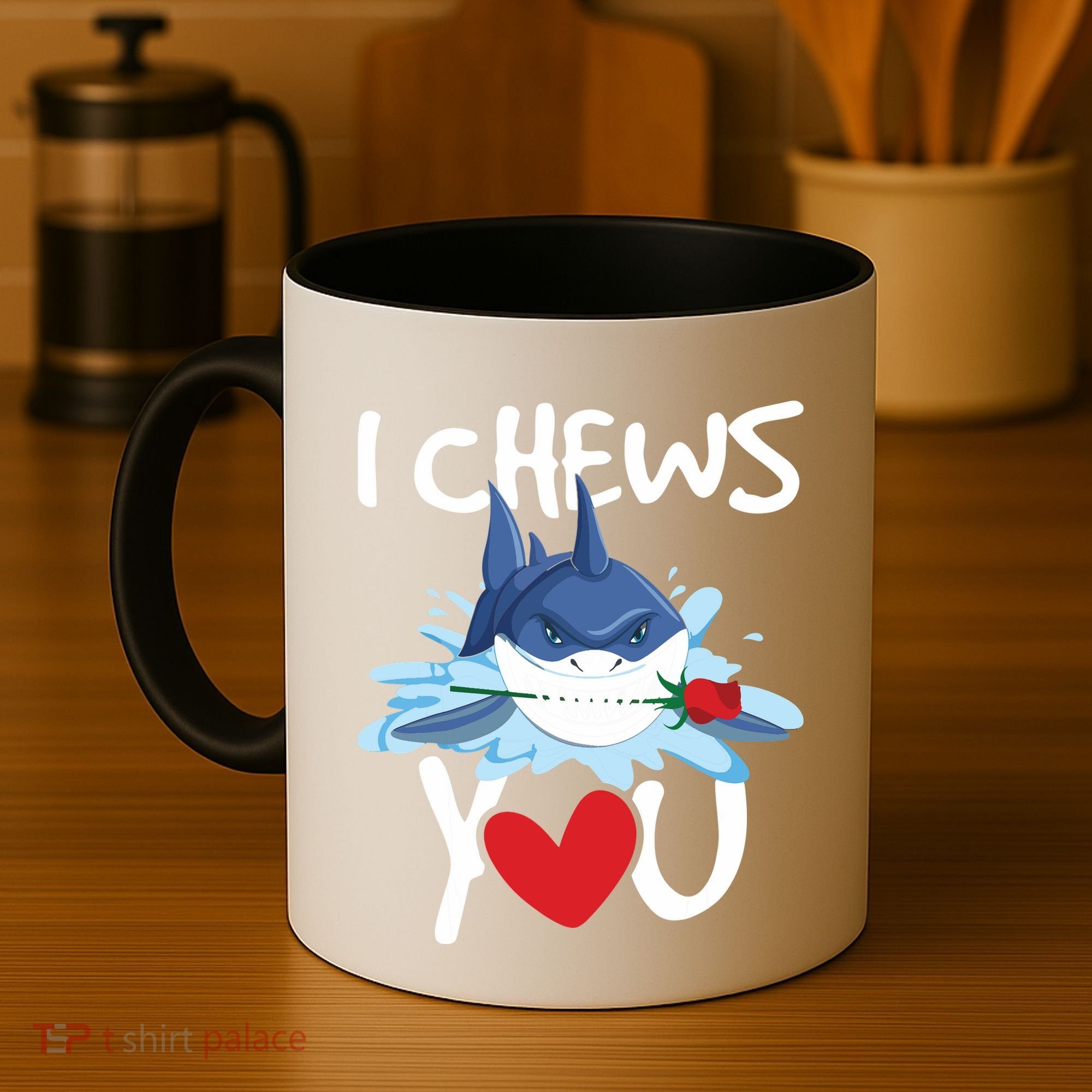 I Chews You Shark Lovers Wildlife Marine Biologist Science Coffee Mug