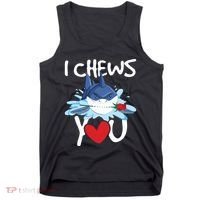 I Chews You Shark Lovers Wildlife Marine Biologist Science Tank Top thumb 0