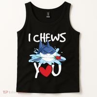 I Chews You Shark Lovers Wildlife Marine Biologist Science Tank Top thumb 2