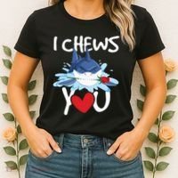 I Chews You Shark Lovers Wildlife Marine Biologist Science Women's T-Shirt thumb 2