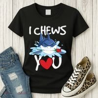I Chews You Shark Lovers Wildlife Marine Biologist Science Women's T-Shirt thumb 3