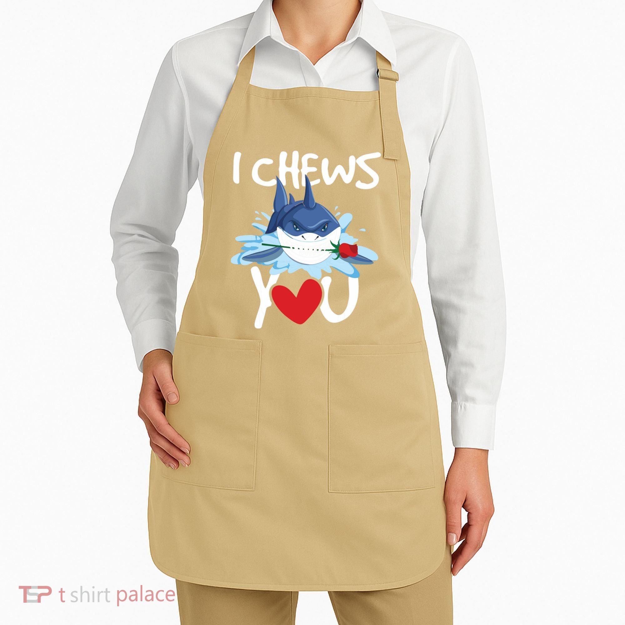 I Chews You Shark Lovers Wildlife Marine Biologist Science Apron