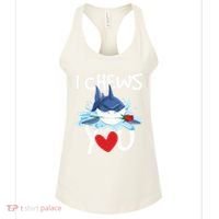 I Chews You Shark Lovers Wildlife Marine Biologist Science Women's Tank Top thumb 0