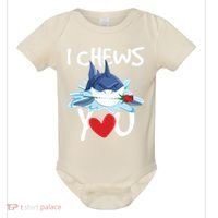 I Chews You Shark Lovers Wildlife Marine Biologist Science Baby Bodysuit thumb 0