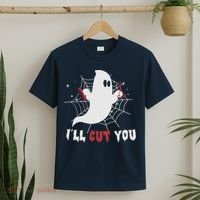 I’ll Cut You Hairdresser Ghost Halloween T-Shirt thumb 2