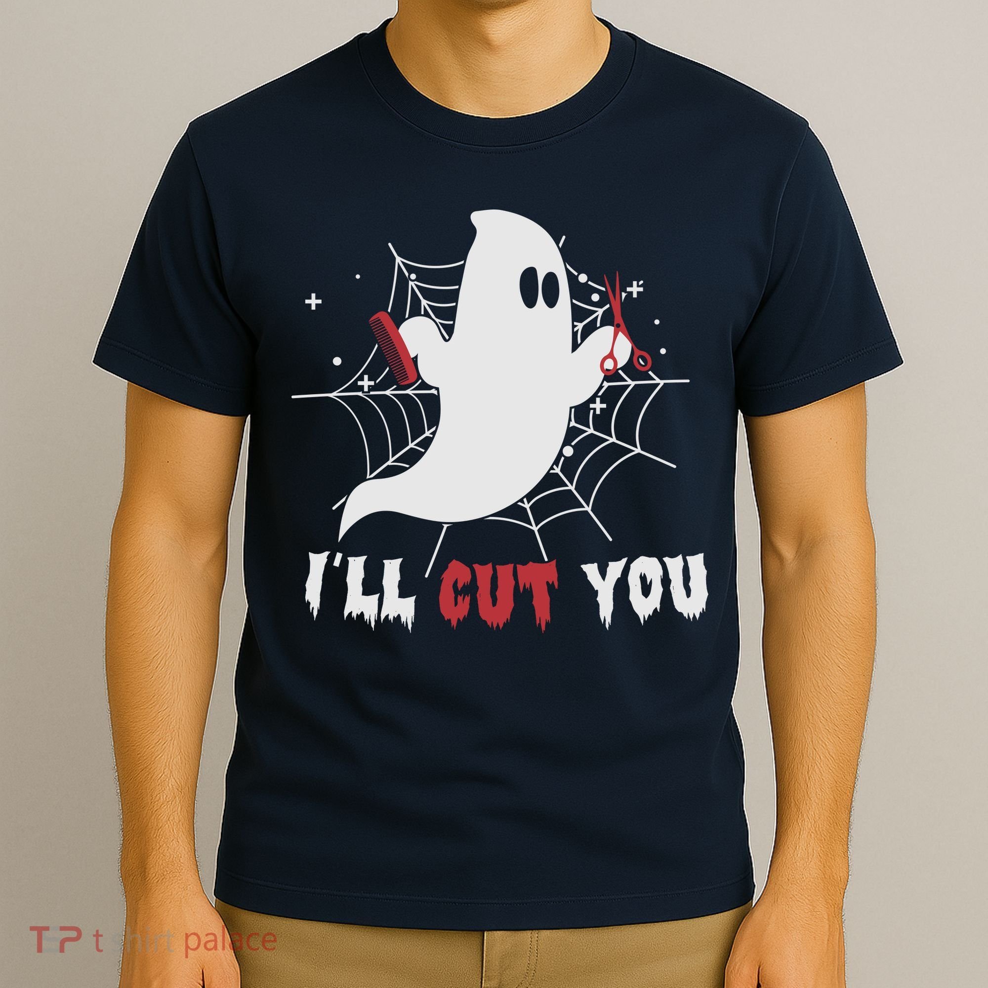 I’ll Cut You Hairdresser Ghost Halloween T-Shirt