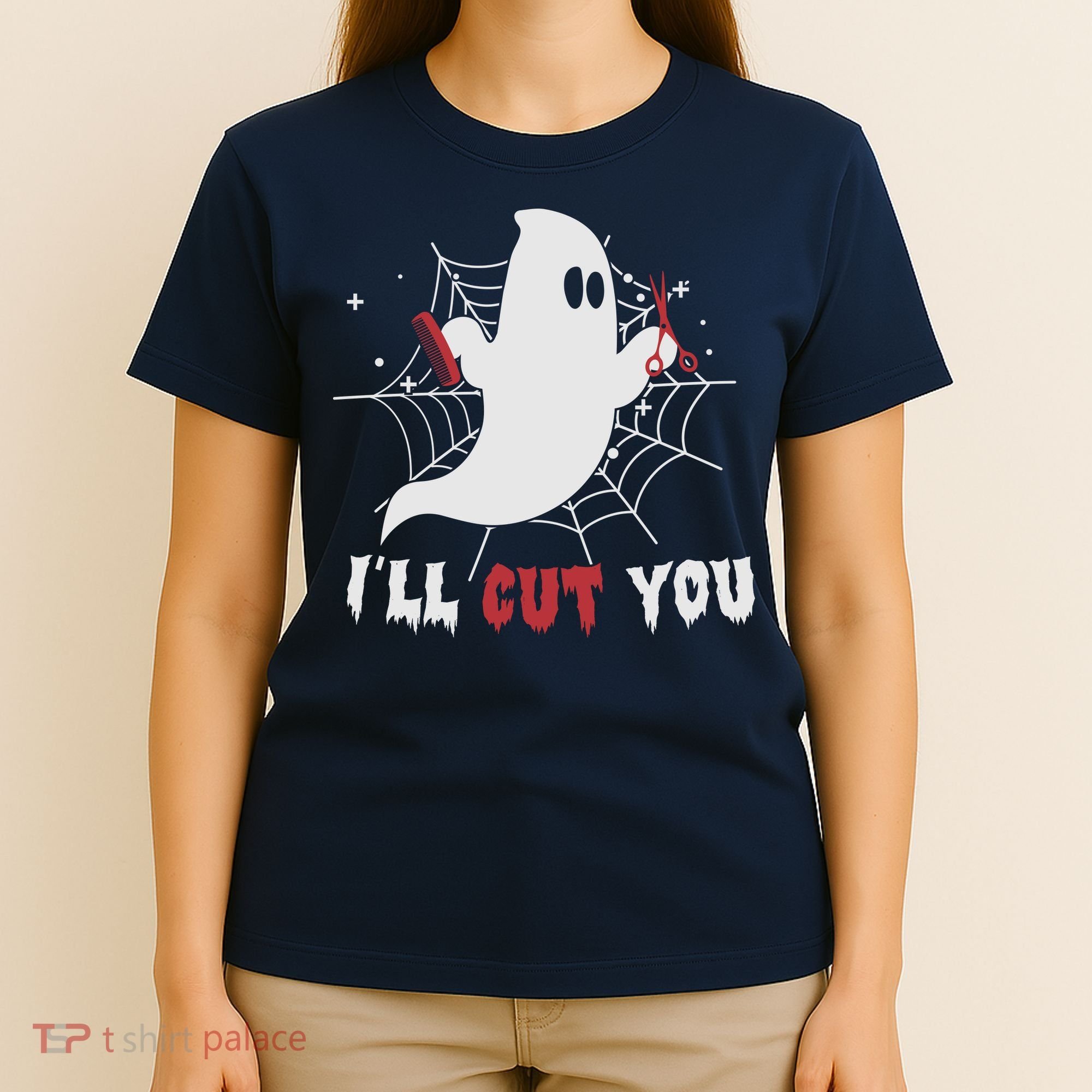 I’ll Cut You Hairdresser Ghost Halloween T-Shirt