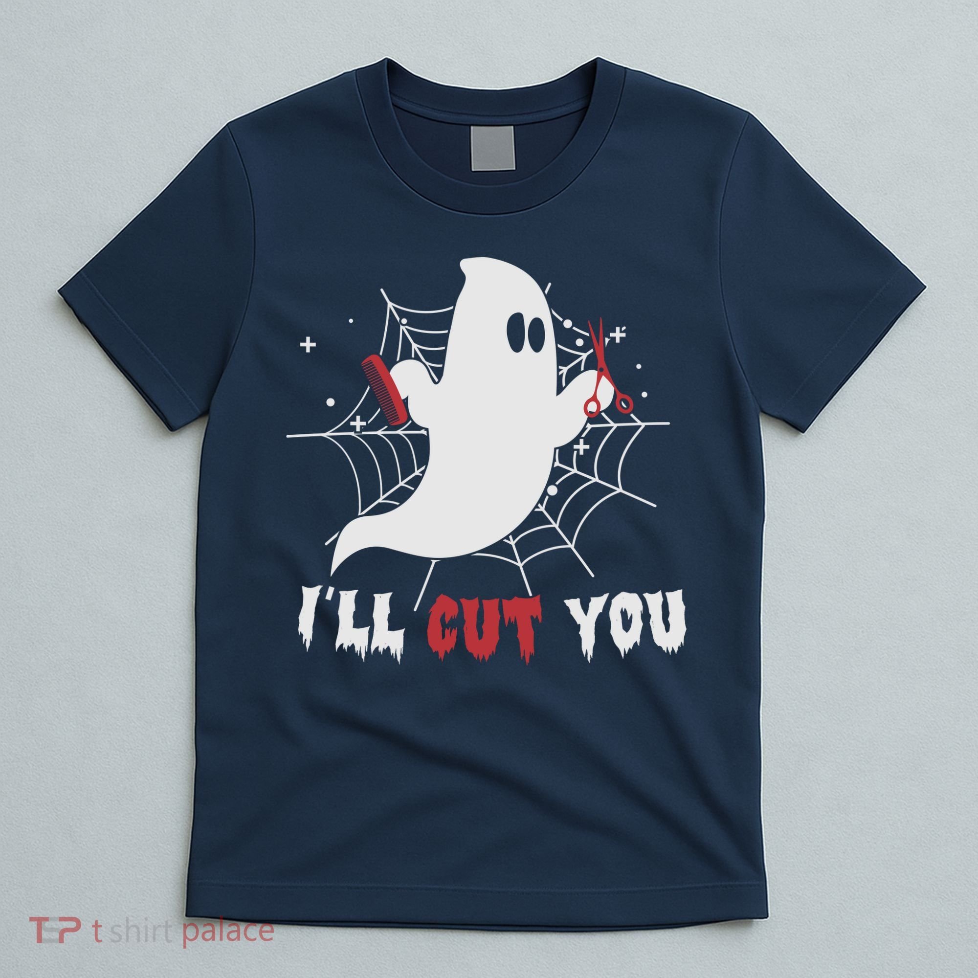 I’ll Cut You Hairdresser Ghost Halloween T-Shirt
