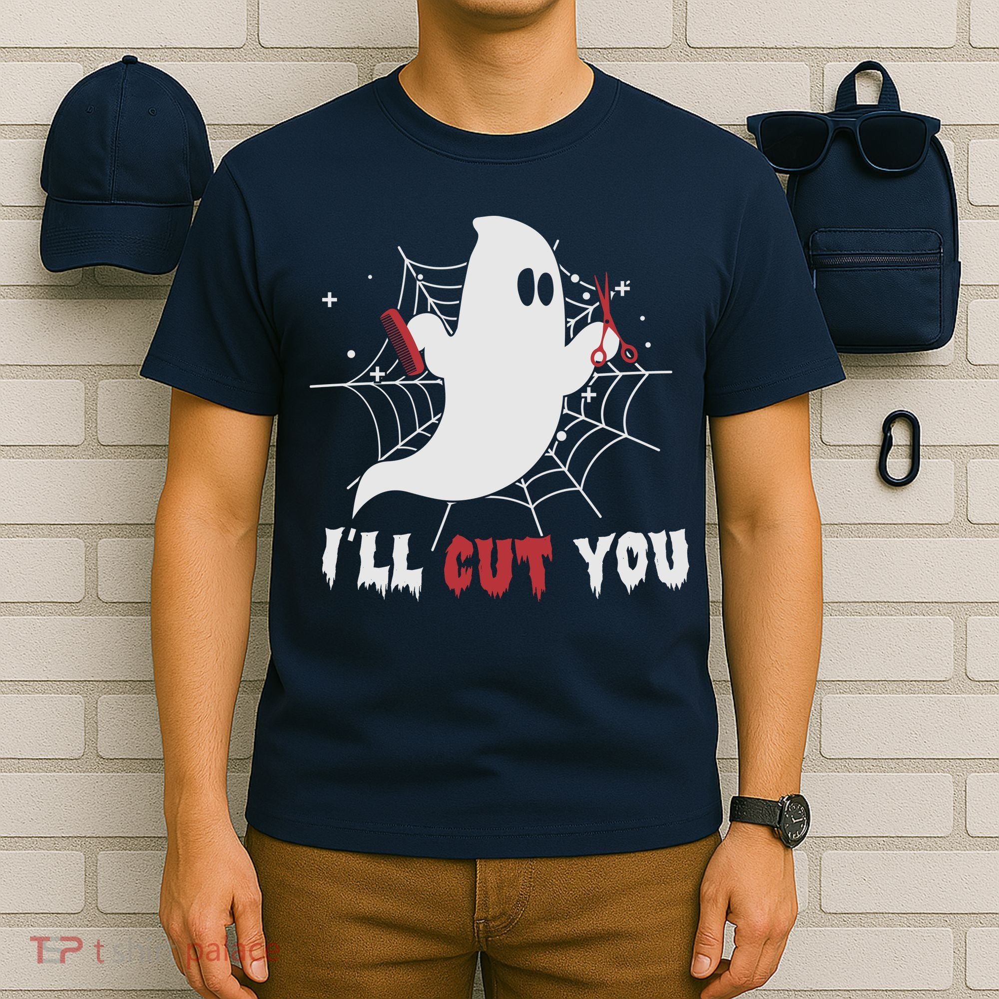 I’ll Cut You Hairdresser Ghost Halloween T-Shirt