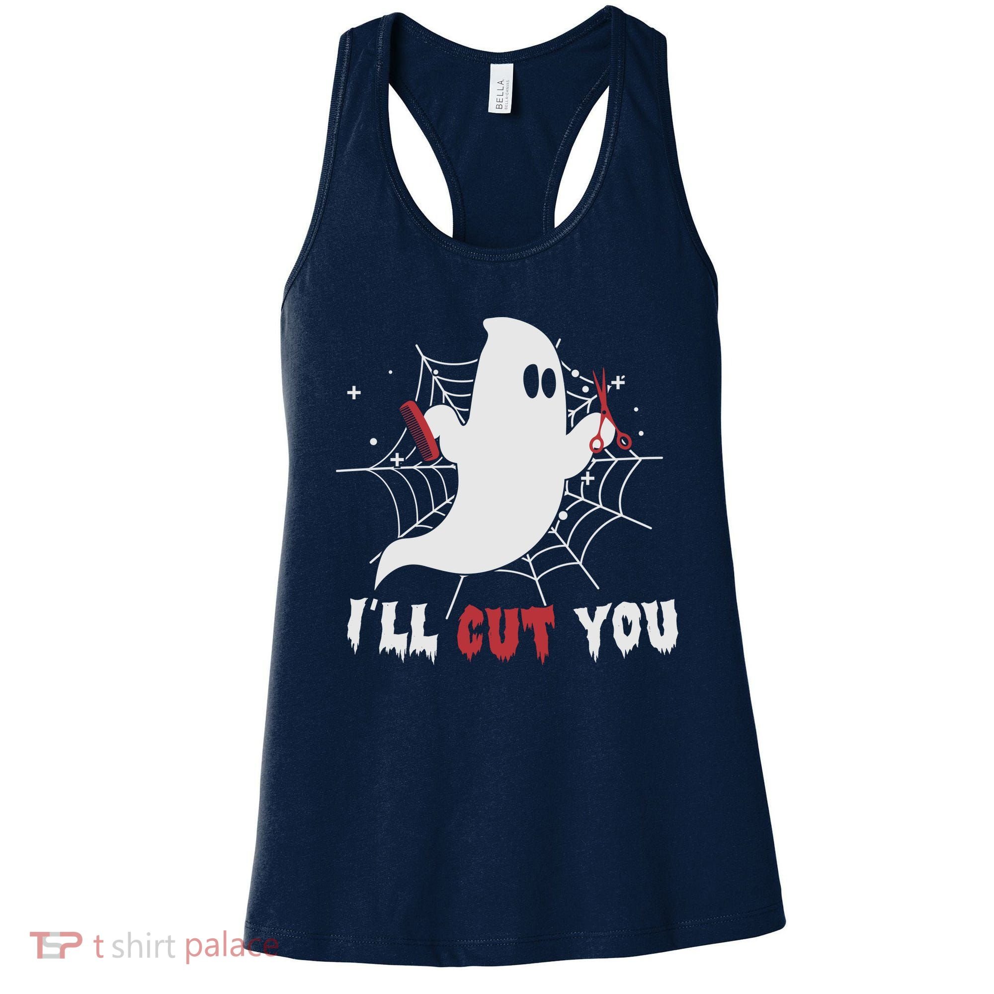 I’ll Cut You Hairdresser Ghost Halloween Women's Tank Top