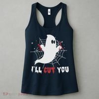 I’ll Cut You Hairdresser Ghost Halloween Women's Tank Top thumb 3
