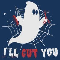 I’ll Cut You Hairdresser Ghost Halloween Women's Tank Top thumb 5
