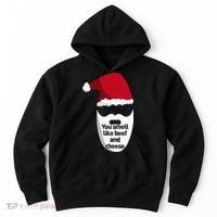 Inappropriate Christmas You Smell Like Beef And Cheese Elf Hoodie thumb 0