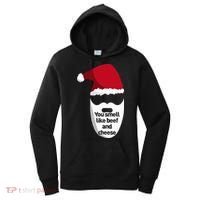 Inappropriate Christmas You Smell Like Beef And Cheese Elf Women's Hoodie thumb 0