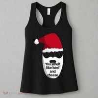 Inappropriate Christmas You Smell Like Beef And Cheese Elf Women's Tank Top thumb 3