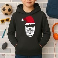 Inappropriate Christmas You Smell Like Beef And Cheese Elf Kids Hoodie thumb 2