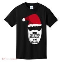 Inappropriate Christmas You Smell Like Beef And Cheese Elf Kids T-Shirt thumb 0